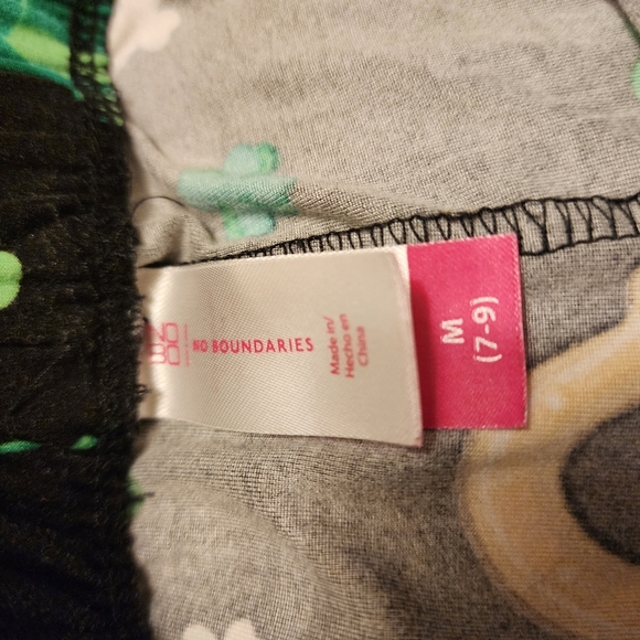 Girls Shamrock Pajama Pants - No Boundaries Size M (7–9) - Picture 2 of 4